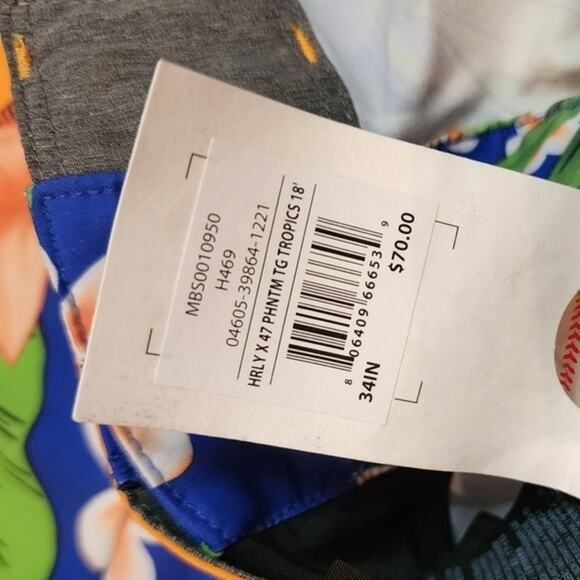 Men's New York Mets Summer Hurley x '47 Royal Phantom Tailgate Swim Shorts - Picture 4 of 10